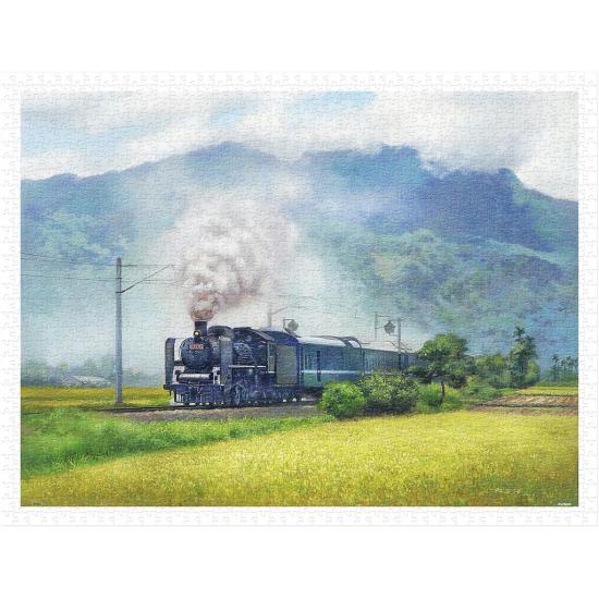 Puzzle Pintoo Steam Train através dos campos de arroz de