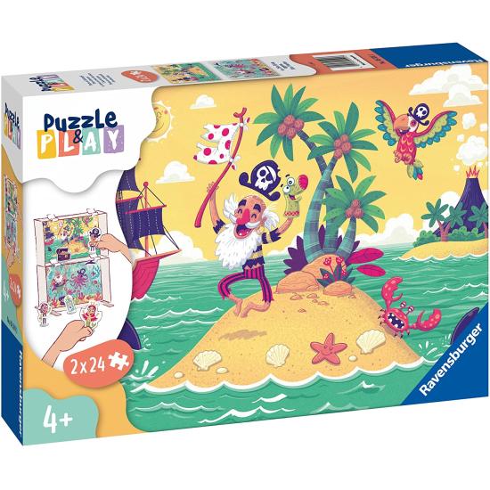 Puzzle-Play Ravensburger Aventura Pirata de 2x24 peças