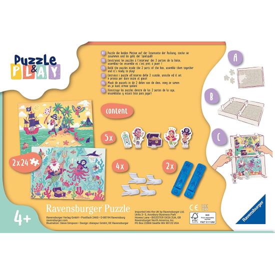 Puzzle-Play Ravensburger Aventura Pirata de 2x24 peças