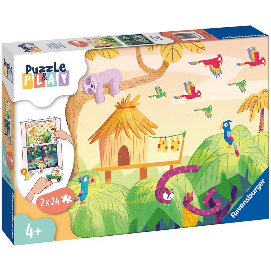 Puzzle-Play Ravensburger Explorar a Selva de 2x24 peças