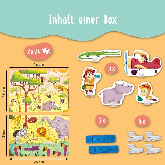 Puzzle-Play Ravensburger Hora do Safári de 2x24 peças