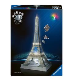Puzzle Ravensburger 3D Iconics Torre Eiffel de 243 peças