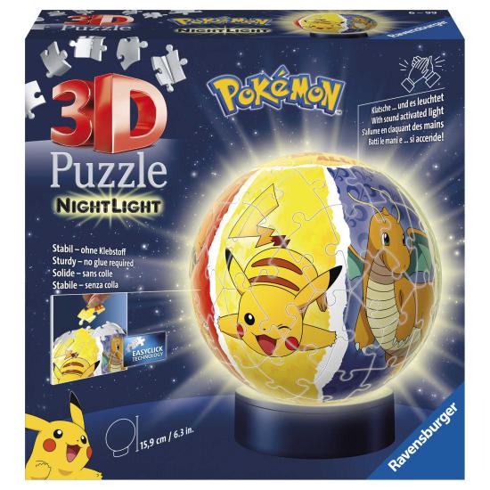Puzzle Ravensburger 3D Pokémon NightLight de 74 Pçs