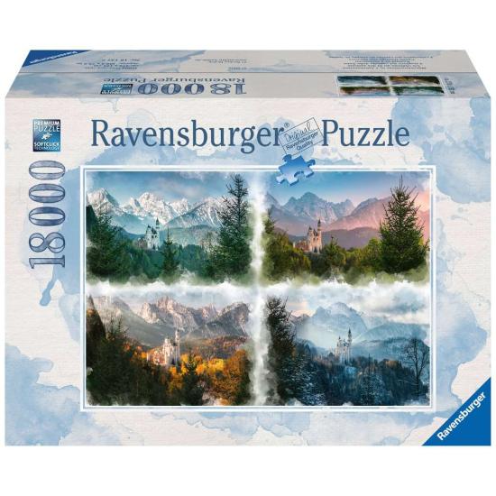 Puzzle Ravensburger 4 Estações do Castelo de Conto de Fadas 1800