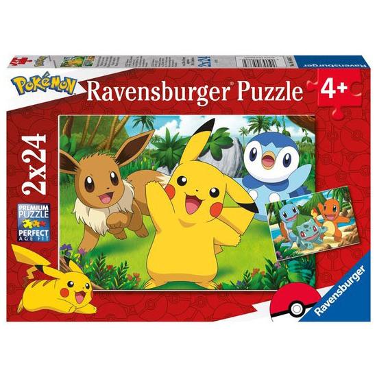 Puzzle Pokémon Ravensburger 2x24 peças