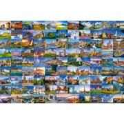 Puzzle Ravensburger 99 lugares bonitos na Europa de 3000 Pzs