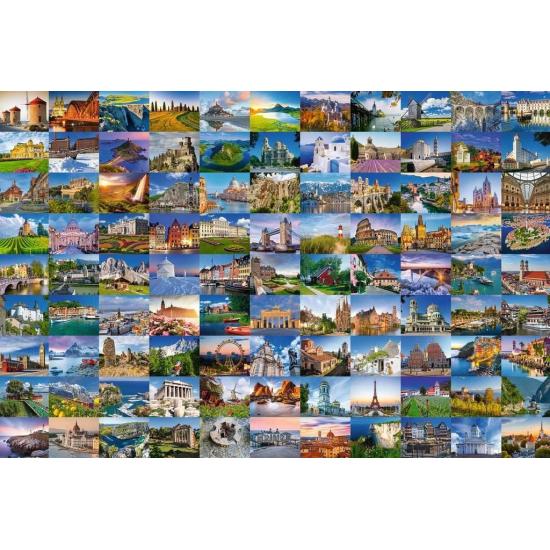 Puzzle Ravensburger 99 lugares bonitos na Europa de 3000 Pzs