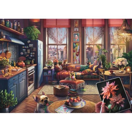 Puzzle Ravensburger Estúdio Boho Aconchegante XXL 500 Pçs