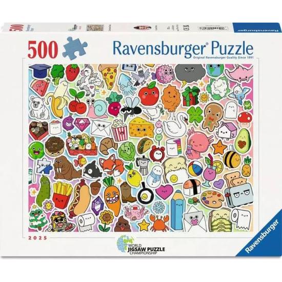 Puzzle Ravensburger Caos Kawaii Adorável 500 Peças