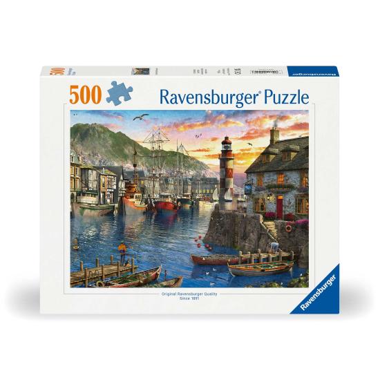 Puzzle Ravensburger Nascer Do Sol No Porto 500 Peças