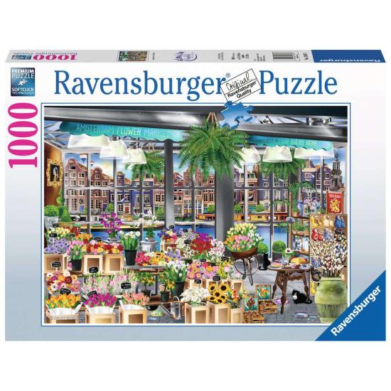 Puzzle Ravensburger Amsterdam Flower Market 1000 peças