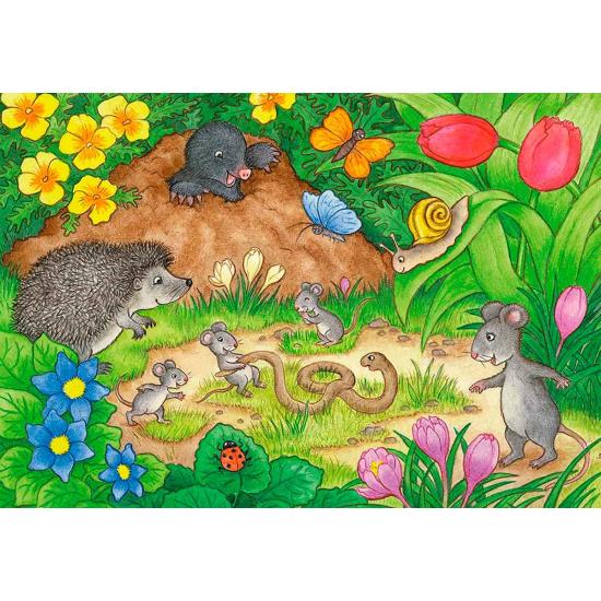 Animais de Puzzle Ravensburger do nosso jardim 2x12 peças Animais de Puzzle Ravensburger do nosso jardim 2x12 peças