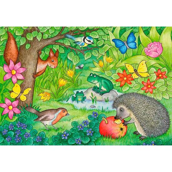 Animais de Puzzle Ravensburger do nosso jardim 2x12 peças Animais de Puzzle Ravensburger do nosso jardim 2x12 peças