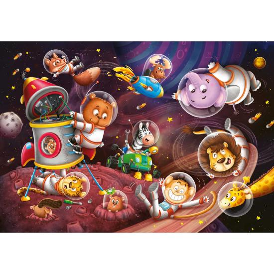 Puzzle Ravensburger Animais no Espaço de 2x12 peças