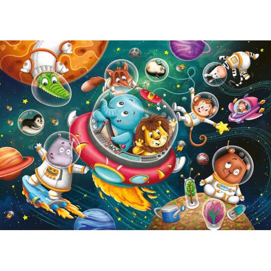 Puzzle Ravensburger Animais no Espaço de 2x12 peças
