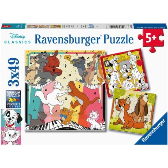 Puzzle Ravensburger Animais Felizes 3x49 Peças
