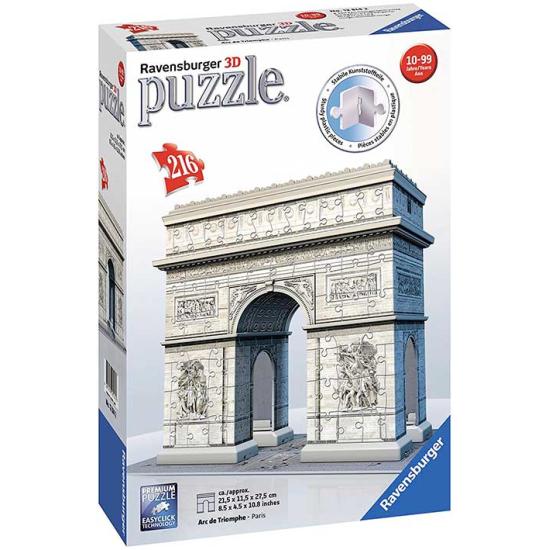 Puzzle Ravensburger 3D Arco do Triunfo 216 Peças