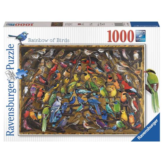 Puzzle Ravensburger Arco-íris de Pássaros de 1000 Peças Puzzle Ravensburger Arco-íris de Pássaros de 1000 Peças