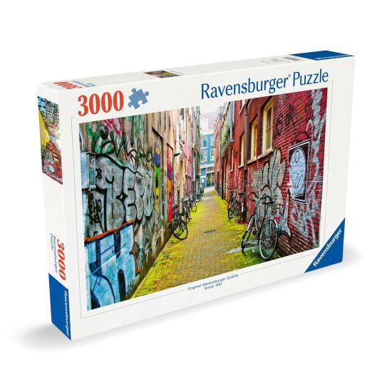 Puzzle Ravensburger Arte de Rua em Amesterdão 3.000 peças Puzzle Ravensburger Arte de Rua em Amesterdão 3.000 peças