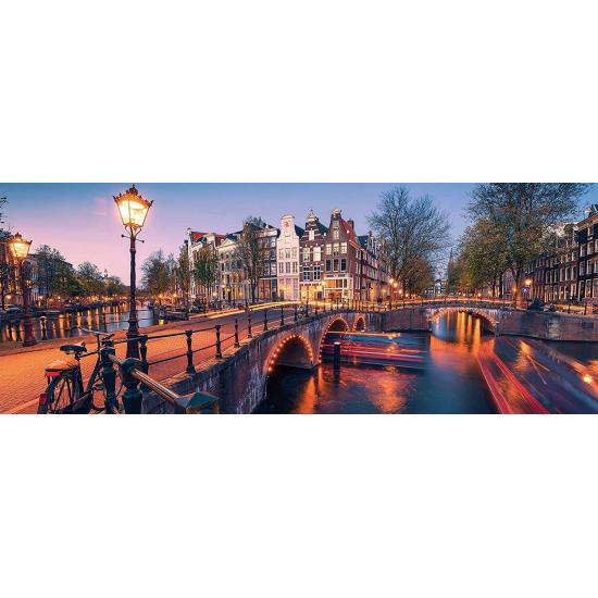 Puzzle Ravensburger Pano Sunset in Amsterdam de 1000 peças