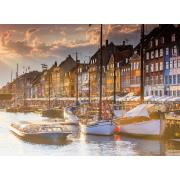 Puzzle Ravensburger Pôr do sol em Copenhaga 500 Peças