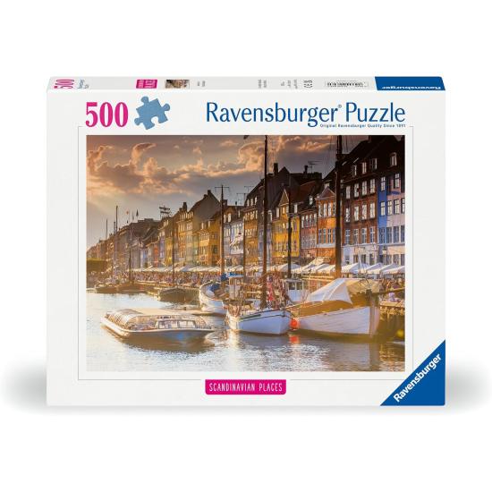 Puzzle Ravensburger Pôr do sol em Copenhaga 500 Peças Puzzle Ravensburger Pôr do sol em Copenhaga 500 Peças