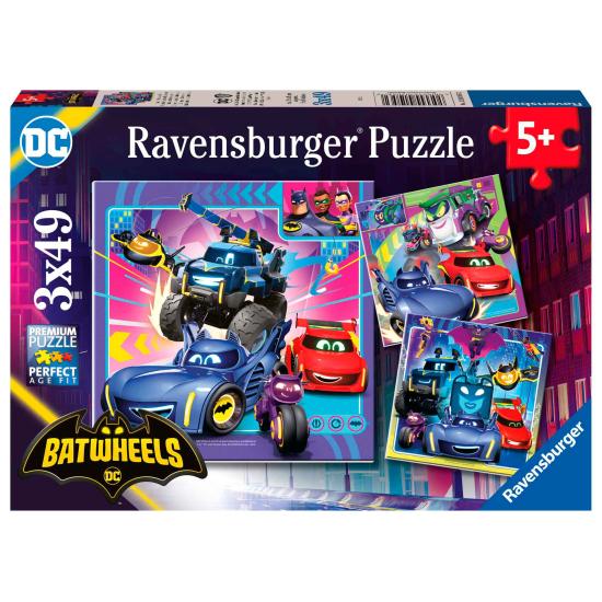 Puzzle Ravensburger Batwheels de 3x49 peças Puzzle Ravensburger Batwheels de 3x49 peças