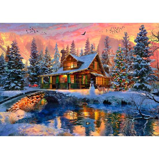 Puzzle de Natal branco Ravensburger 1000 peças