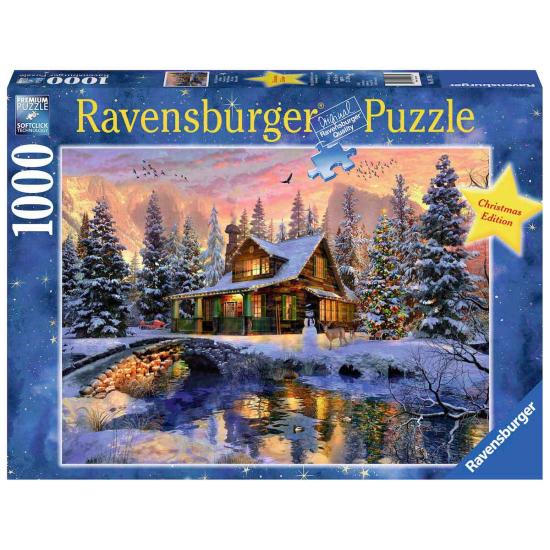 Puzzle de Natal branco Ravensburger 1000 peças