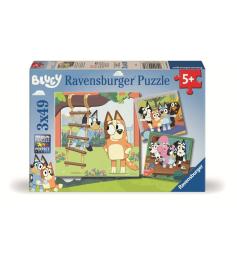 Puzzle Ravensburger Bluey de 3x49 Peças