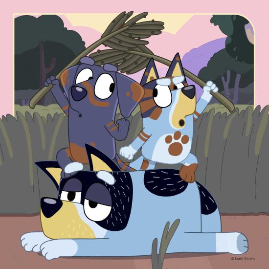 Puzzle Ravensburger Bluey de 3x49 Peças