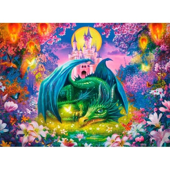 Puzzle fosforescente floresta de dragões Ravensburger 500
