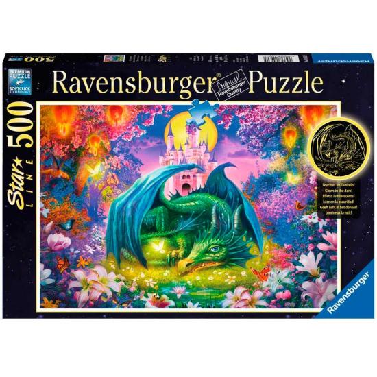 Puzzle fosforescente floresta de dragões Ravensburger 500