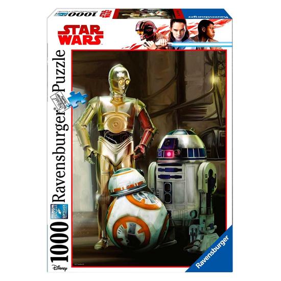 Ravensburger Puzzle C3PO, R2D2, BB8, Star Wars 1000 Peças