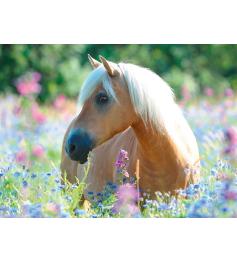 Cavalo Puzzle Ravensburger entre as flores XXL 300 peças