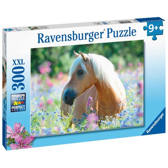 Cavalo Puzzle Ravensburger entre as flores XXL 300 peças