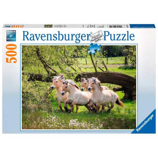 Ravensburger Puzzle Cavalos Fiorde Norueguês 500 Peças