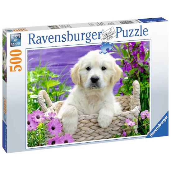 Puzzle Ravensburger Puppy Golden Retriev 500 peças