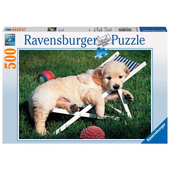 Cachorros Golden Retriever Ravensburger Puzzle 500 peças