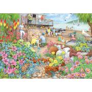 Puzzle Ravensburger Cafetaria na Praia de 1000 Peças