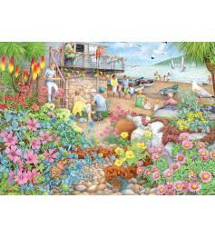 Puzzle Ravensburger Cafetaria na Praia de 1000 Peças