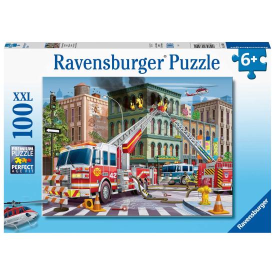 Puzzle Ravensburger Caminhão de Bombeiros XXL 100 peças