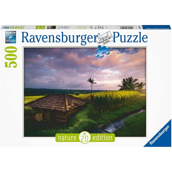 Puzzle Ravensburger Campos de arroz em Bali  de 500 peças