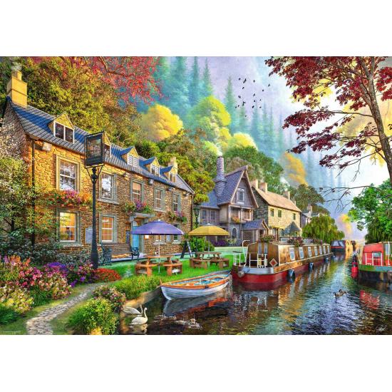 Puzzle Ravensburger Rua À Beira Do Canal de 1000 peças