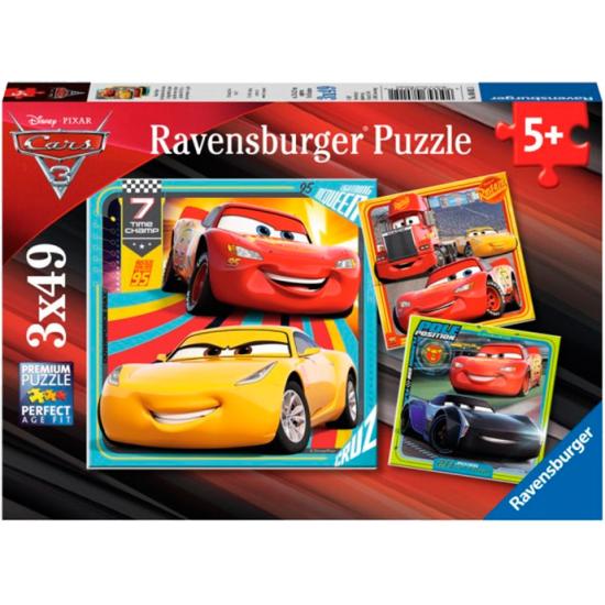 Carros de Puzzle Ravensburger 3 de 3 x 49 peças Carros de Puzzle Ravensburger 3 de 3 x 49 peças