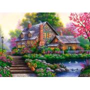 Puzzle Ravensburger Casa de campo Romântica 1000 Peças