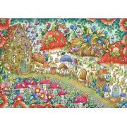 Puzzle Ravensburger Casas Florais de Cogumelos de 1.000 peças