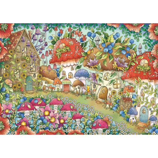 Puzzle Ravensburger Casas Florais de Cogumelos de 1.000 peças
