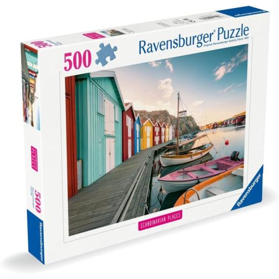 Puzzle Ravensburger Casas de Barcos em Smogen 500 Peças