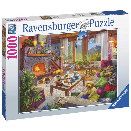 Puzzle Ravensburger Casinha Aconchegante de 1000 Peças